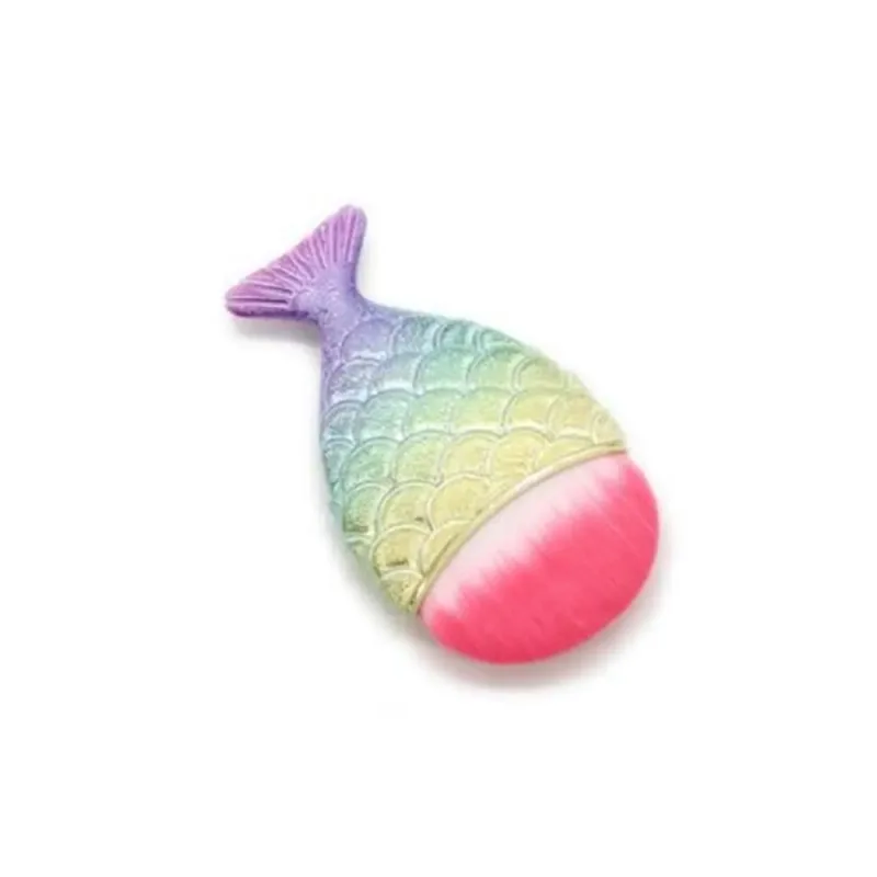 Mermaid Blush Powder Brush Fish Tail Shape Nail Brush Cosmetic Brushes Soft Colorful Cosmetic Brush Manicure Tool Nail Brush — image 8
