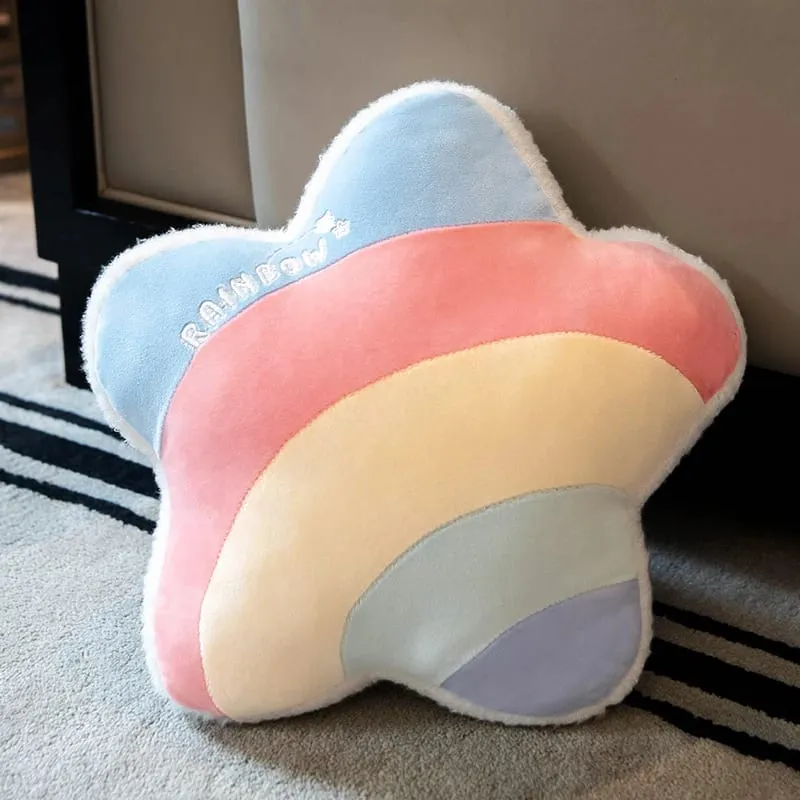 INS HOT Candy Color Cloud Star Plush Pillow Colorful Rainbow Crown Pillow Cushion Sofa Home Decoration Throw Pillow Toy — image 20