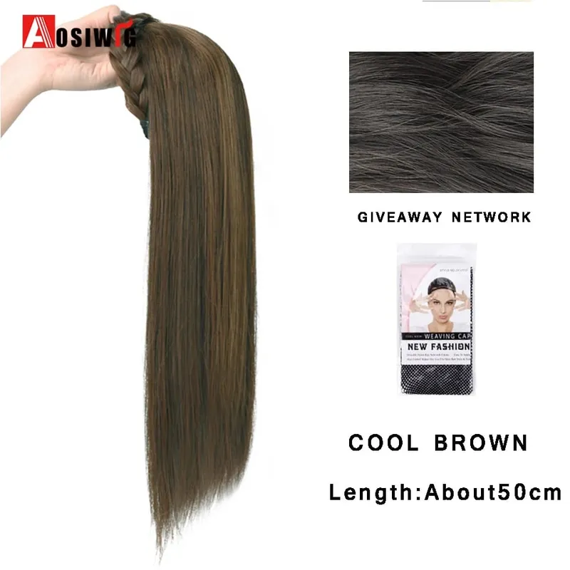 Synthetic Long Curly Half Head Style Wig Heat Resistant Hair Costume Christmas Party Cosplay Natural False Hairpieces — image 25