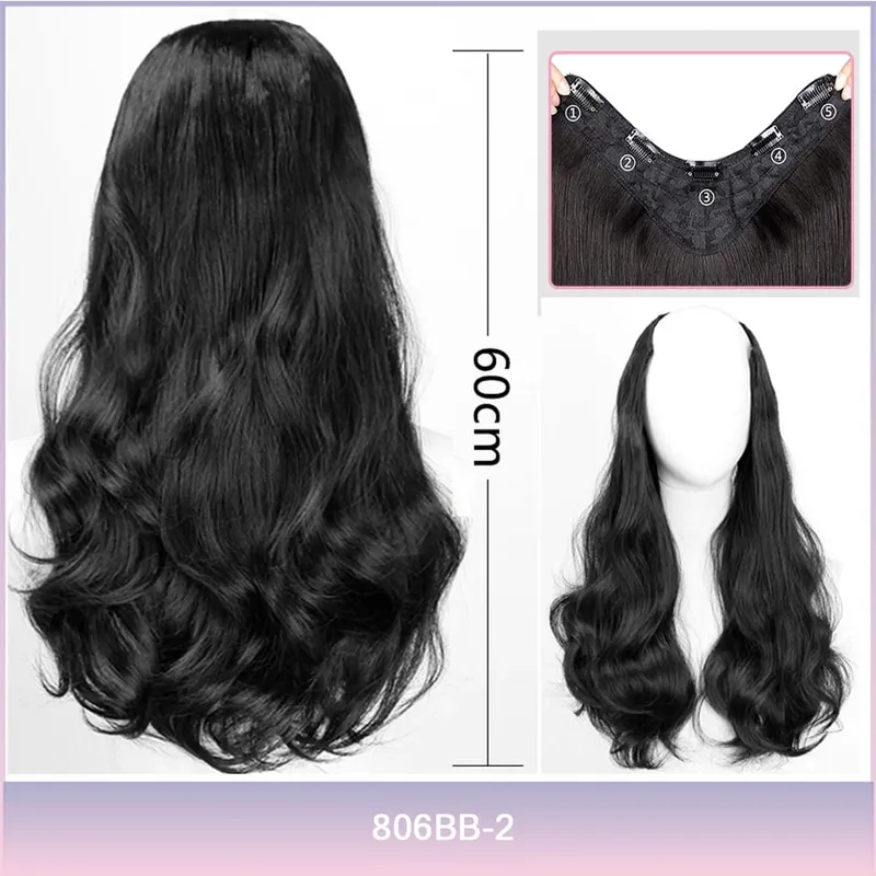 Part Synthetic Clip In Hair Extension Long Thick Curly Natural Blonde Flase Hair Hairpieces For Women Heat Resistant