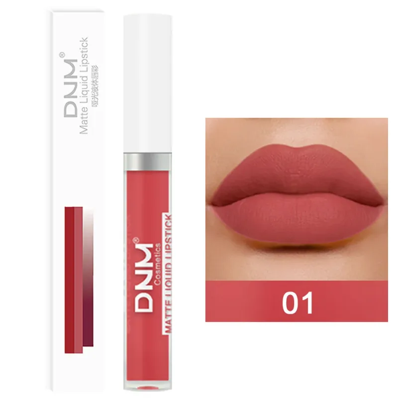 DNM 19 Warna Matte Velvet Liquid Gincu Kalis Air Tahan Lama Tidak Mudah Luntur Lipgloss Makeup Ungu Merah Bogel Tint Bibir Kosmetik — image 8