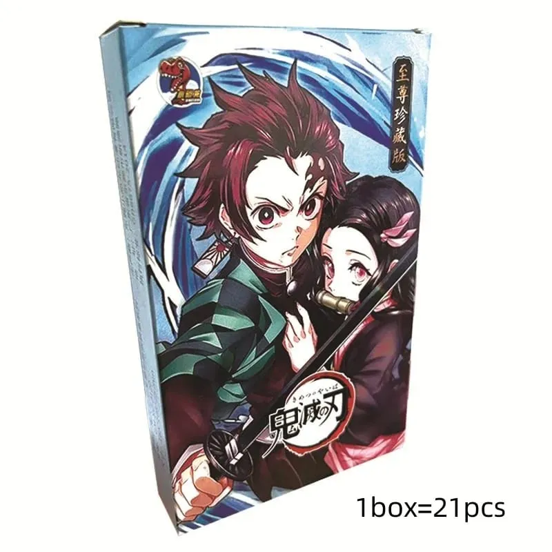 Demon Slayer Cards Jika Society Ghost Slayer Blade Cards Tanjirou Kamado Nezuko Zenitsu Character Collection Card Kids Toy Gift — image 6