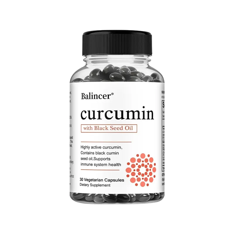 Turmeric Curcumin Capsules Supplement with Black Seed Oil Extract for Joint Digestive & Immune Support Brain Cognition