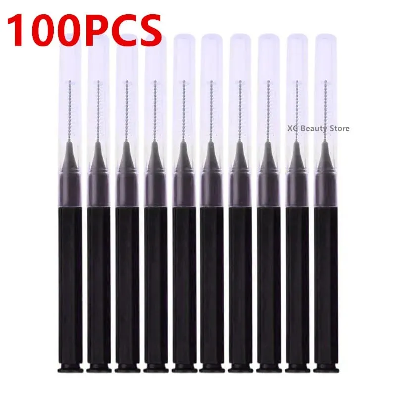 50/100PCS Black Bendable Eyebrow Brush Brow Perm Brush Disposable Brow Lifting Brushes Micro Eyelash Brush Applicators Tools — image 8