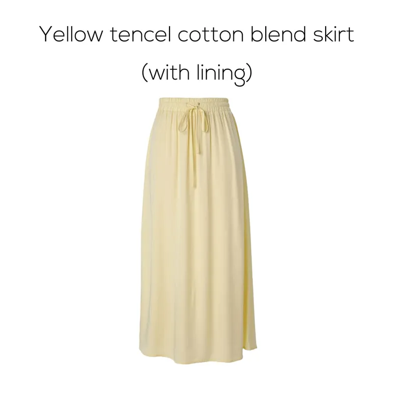 AP 2025 Spring and Summer Women Turn-down Collar Tee Soft Lady Cotton Blend Skirt Comfortable Casual — image 9