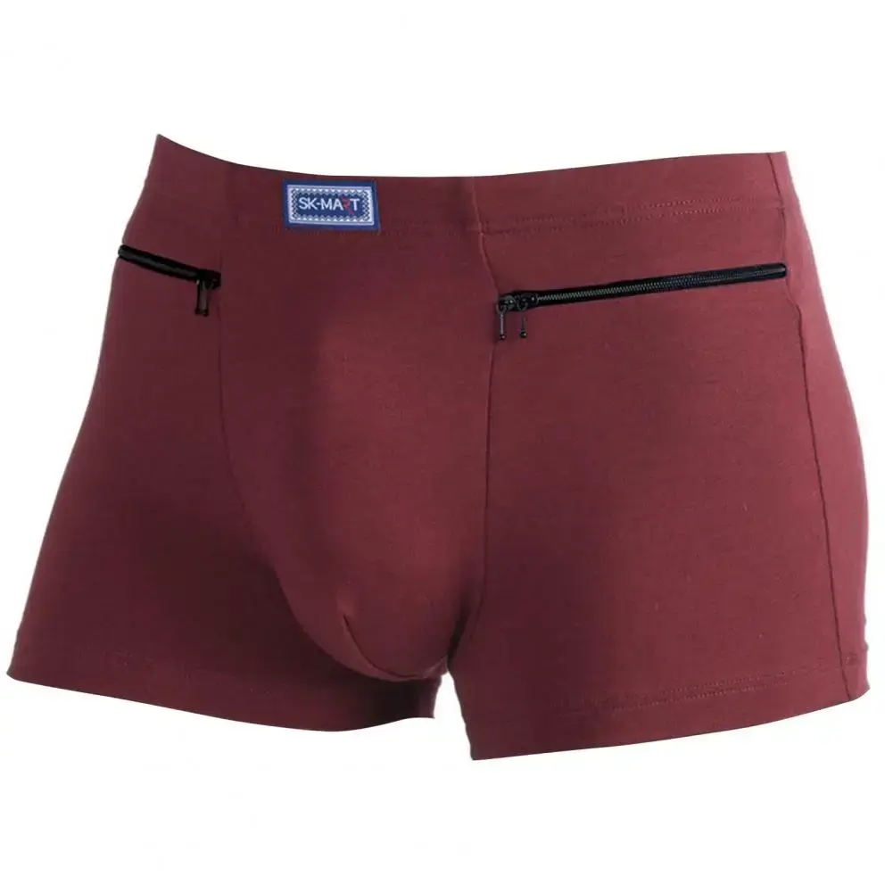 Ropa interior con bolsillos para hombre, calzoncillos bóxer antirrobo, bragas elásticas sin costuras para hombre, pantalones cortos de algodón con forma de U, calzoncillos para uso diario — image 3