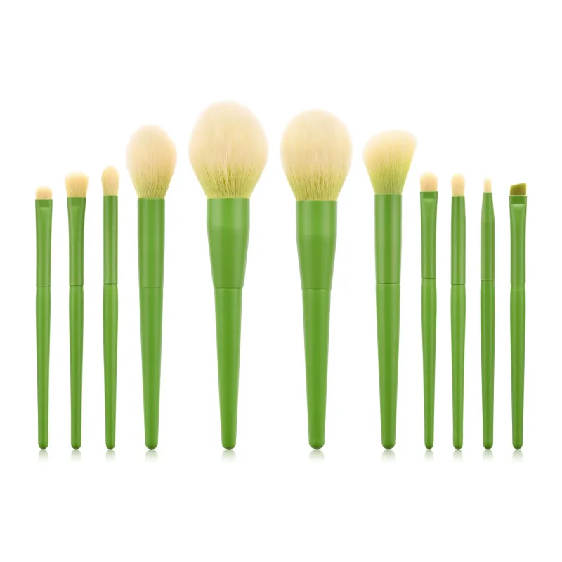 11 pcs Pink Makeup Brushes Set Vegan Eyebrow Eyelash Powder Synthetic Hair Foundation Brush Make Up Tools For Women
