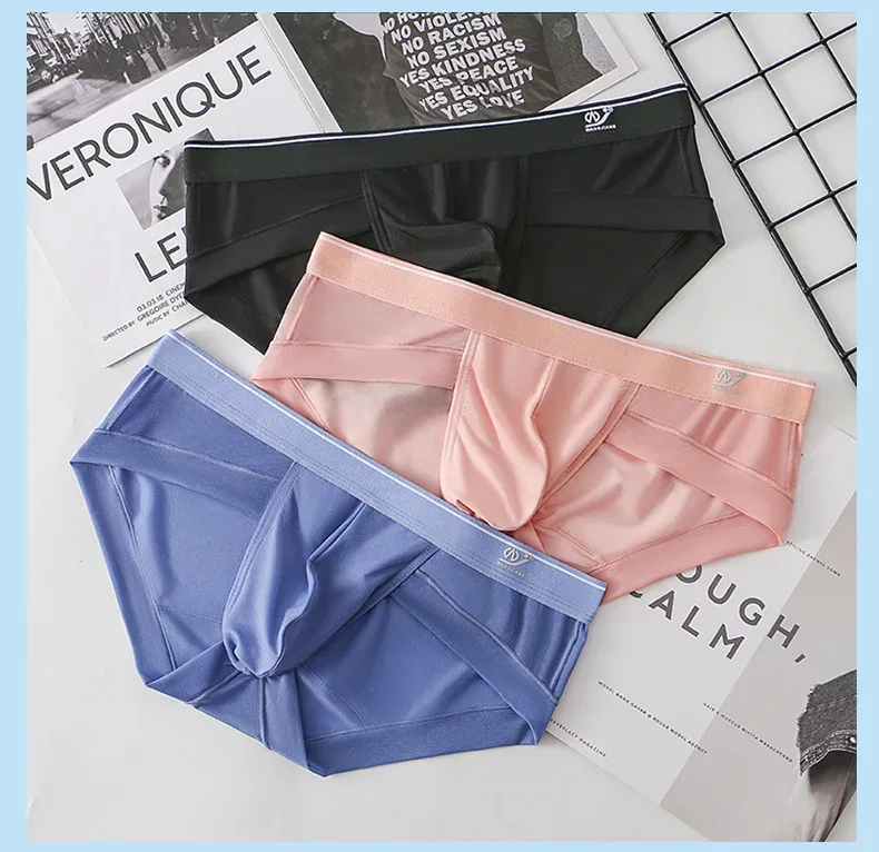 Erkek Külot Nefes Alabilir 3D Kese Hafif erkek Bikini İç Giyim Yumuşak Şeffaf Konfor Çabuk Kuruyan Esnek Üçgen Yaz için — image 18