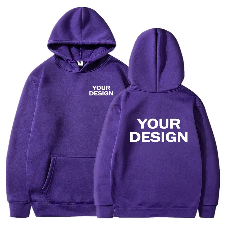Sweat à capuche à manches longues pour hommes et femmes, imprimé personnalisé, ample, tenue décontracté, couleur unie, personnalité, Streetwear — image 12