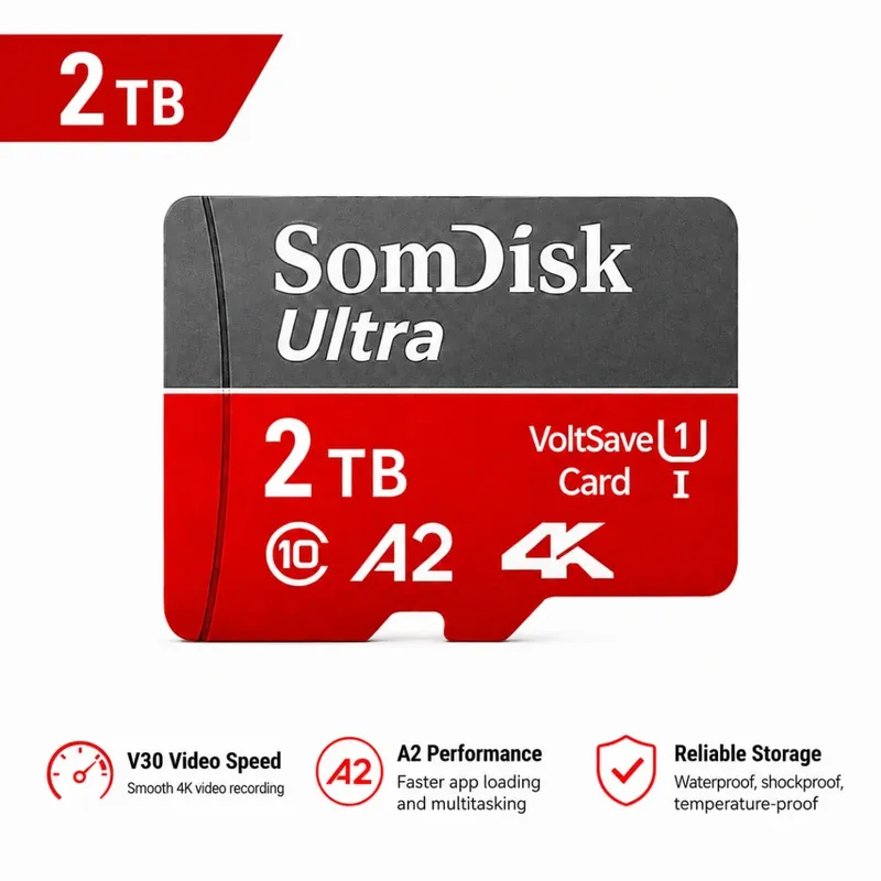 128 GB Micro-SD/TF-Karte, Karte mit großer Kapazität, Klasse 10, bis zu 100 MB/s, wasserdichte Speicherkarte für Kameras/Fahrrekorder — image 8