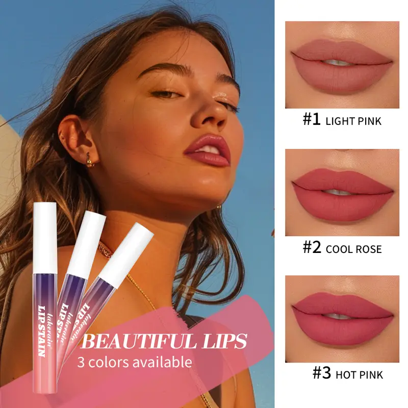 Lakerain Lip Gloss Peel and Stick Set Pink Lip Gloss Transfer Resistant Long-lasting Waterproof Natural Lip Gloss For Women — image 2