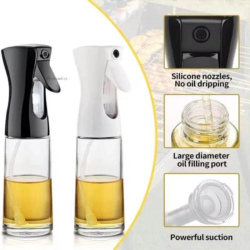 Oil Spray for Cooking - Olive Oil Dispenser Bottle Sprayer Mist-Reusable Food Grade Oil Vinegar Spray Bottle Kitchen Accessories