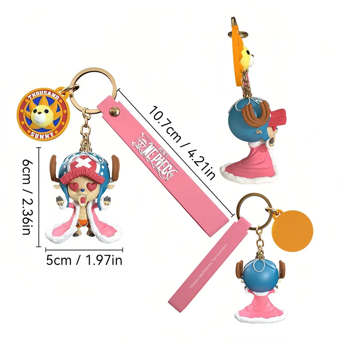 Genuine ONE PIECE Anime Figure Monkey D Luffy Chopper Cartoon keychain Bag Ornament Dolls Kids Birthday Present Xmas Toy Gifts