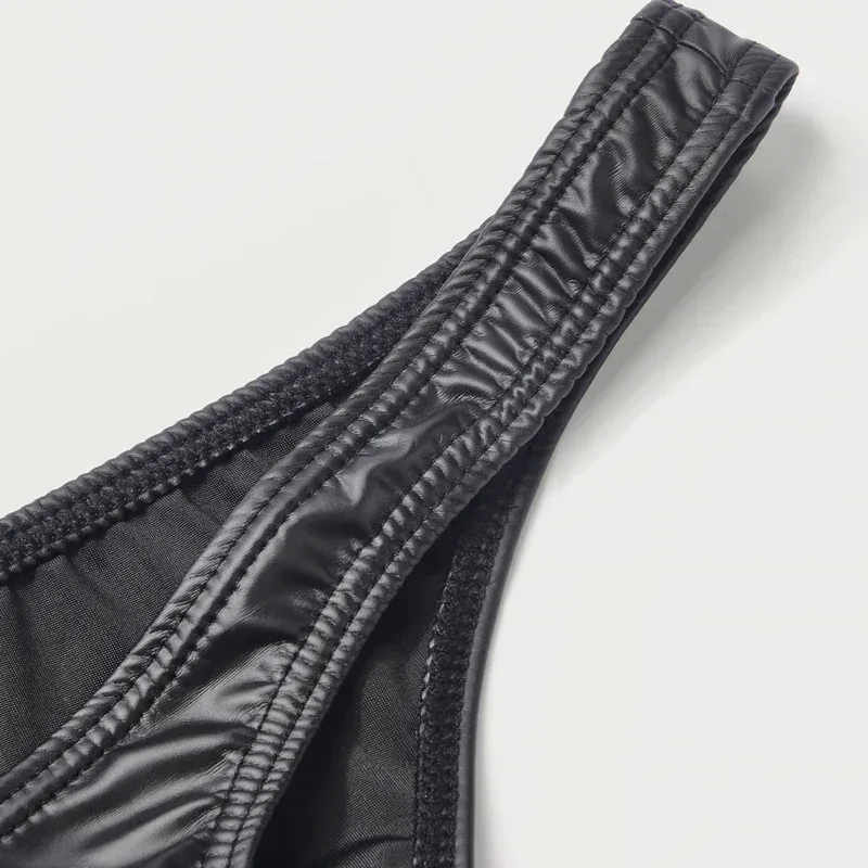 Cuecas de biquíni de couro falso masculino cuecas u bolsa sexy deslizamentos para homens lingerie de alta qualidade cuecas calzoncillos calcinha masculina — image 4