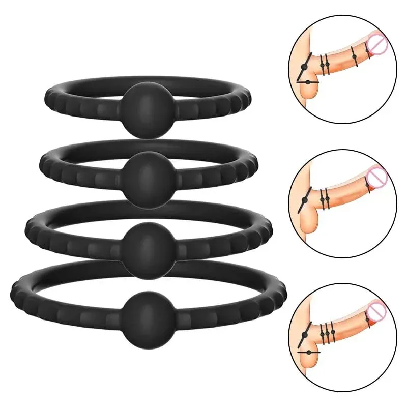 Cock Rings Silicone Ball Stretcher Delay Ejaculation TPE Penis Ring for Men Sex Toys Adjustable Semen Lock Ring SM Penis Sleeve — image 12