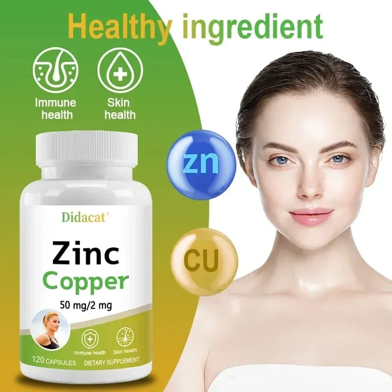 Zinc + Copper Capsules - Support Healthy Skin and Immune System Increase Vitality Skin Care — image 2