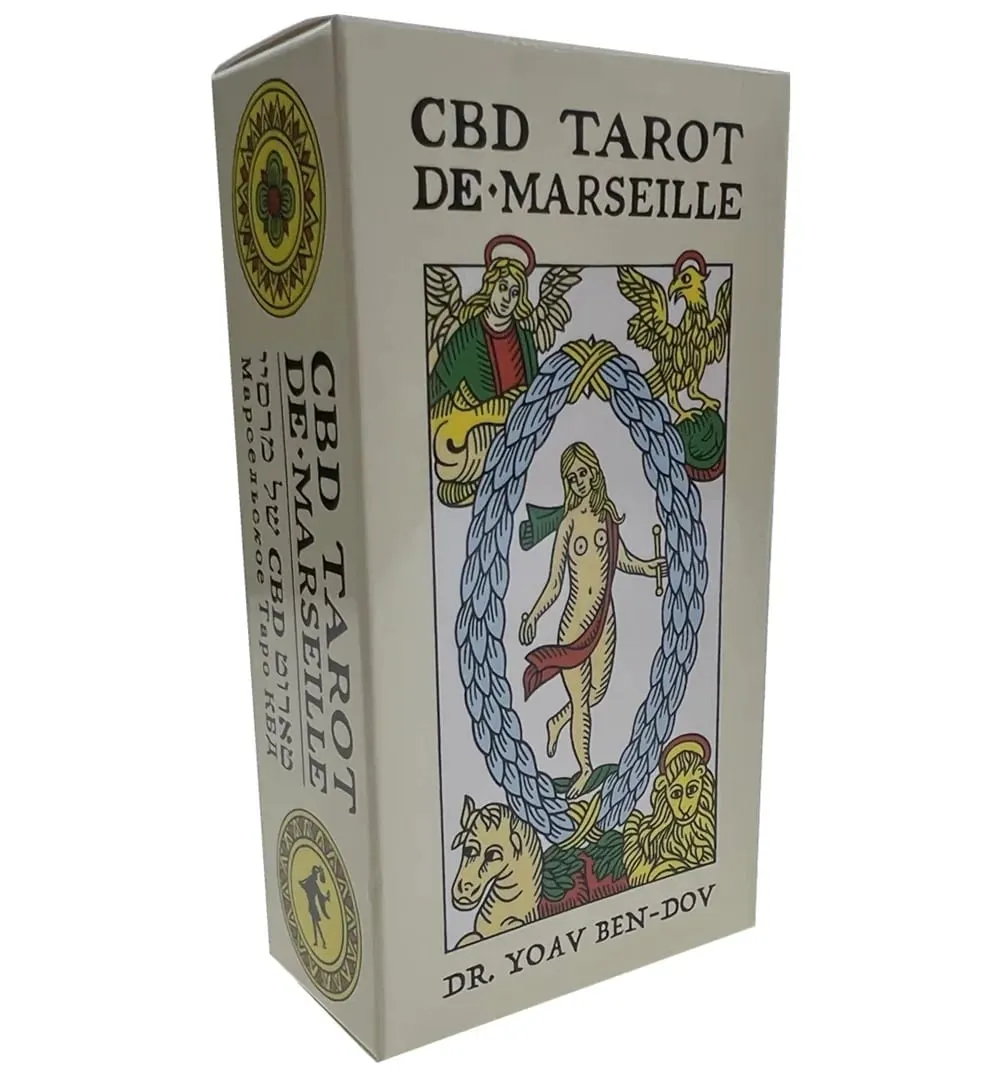 12x6.5cm Marseille Tarot Deck 78Pcs Full English Version Magic Tarot Board Game Universal Tarot Cards with Paper Instruction — image 1