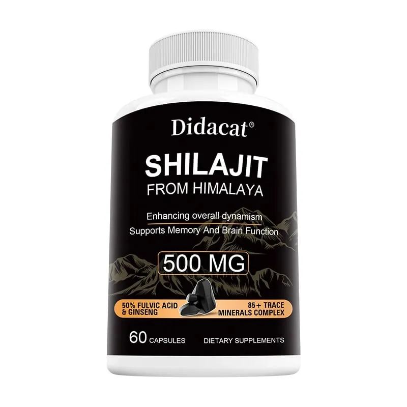 Shilajit with Ginseng Extract 500 Mg Helps Improve Overall Vitality Memory & Brain Function 85+ Trace Mineral Complex — image 8