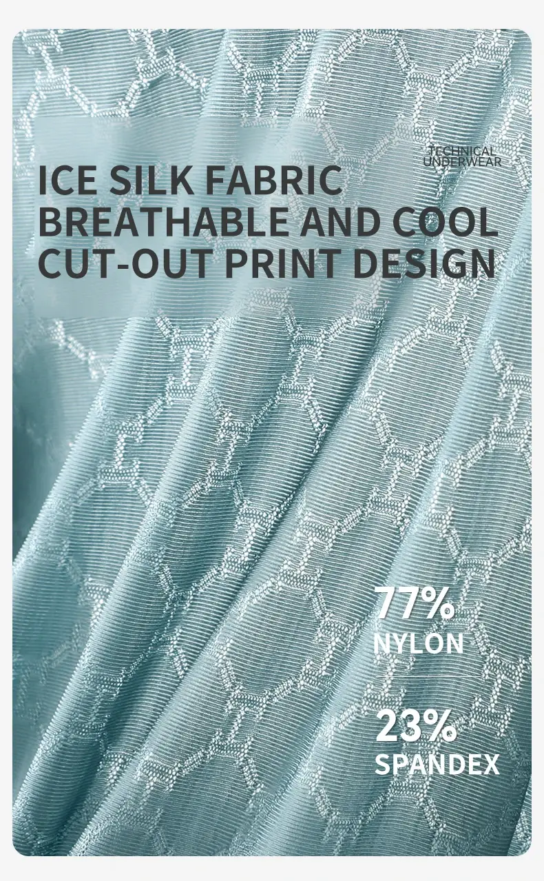 MiiOW 3 Chiếc Liền Mạch Ice Silk Nam Quần Lót Boxer Mùa Hè Lưới Thoáng Khí Quần Lót Nam Kháng Khuẩn Quần Lót Nam Võ Sĩ Quần Đùi — image 2