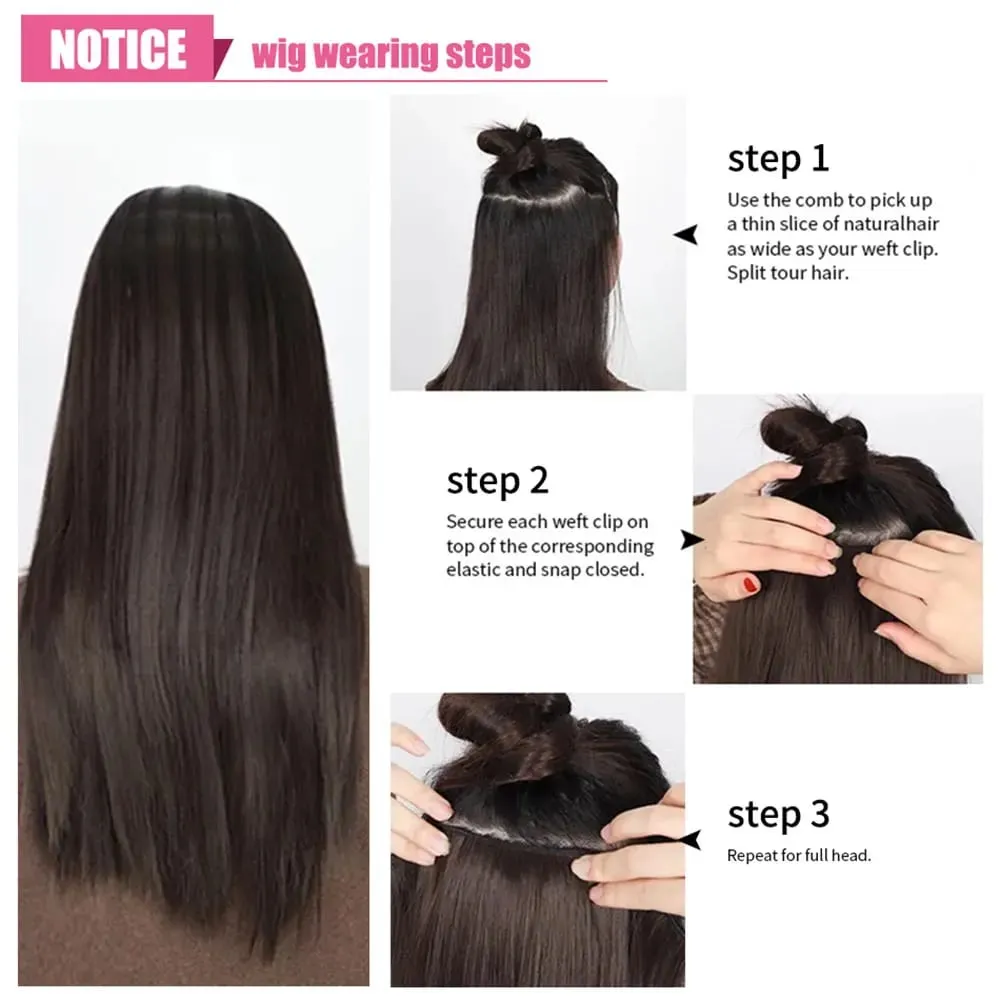 Bio Body Wave Clip in Hair Extensions 22 inches 4 pcs/lot 220g Soft Natural Heat Resistant Fiber Clip in Synthetic Hair
