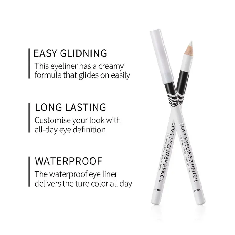 1PC New White Eyeliner Makeup Lasting Smooth Easy To Wear Eyes Brightener Waterproof Fashion Eyes Liner Pencils Eye Makeup Tools — image 5
