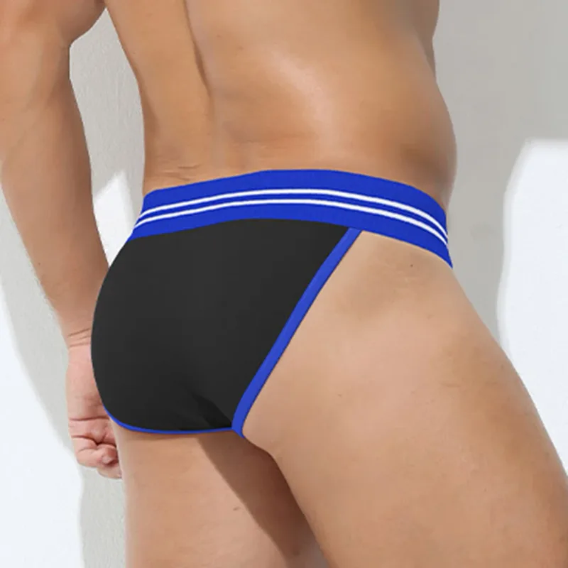 Men Fitness Breathable Briefs Breathable Breathable Pouch M Red Fitness Underpants 95 Cotton Fabric Letter Print Pattern — image 11