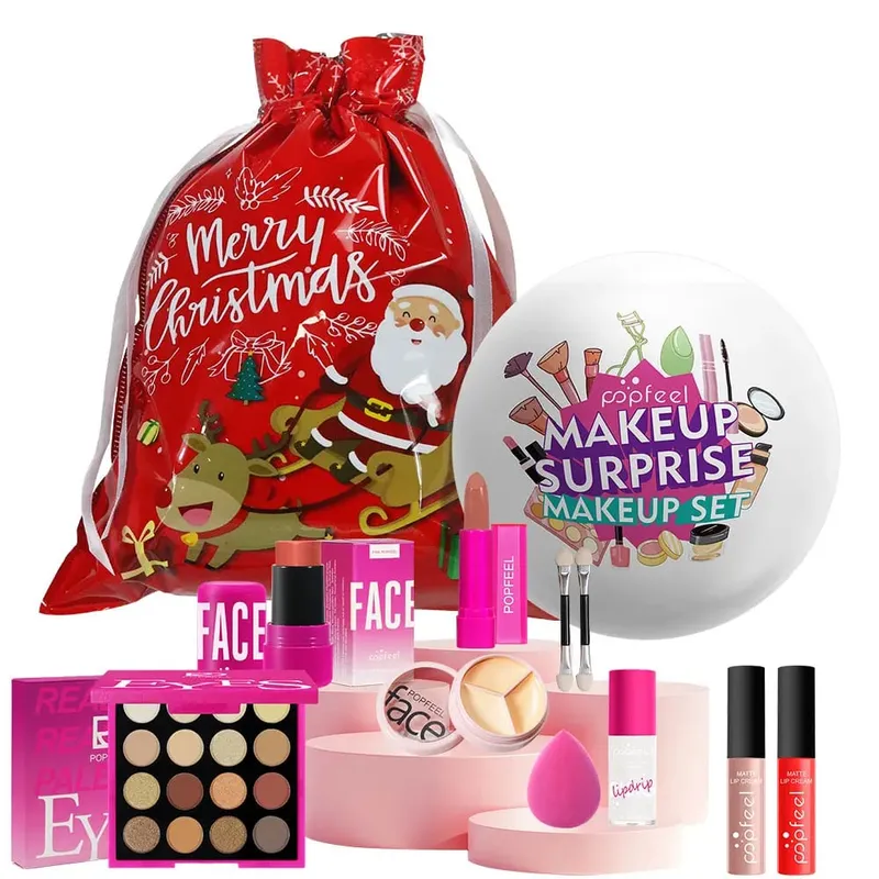 Christmas Surprise Makeup Ball Gift Set-9-Piece Cosmetic Collection with Eyeshadows and Lipsticks - Perfect Holiday Gift — image 2