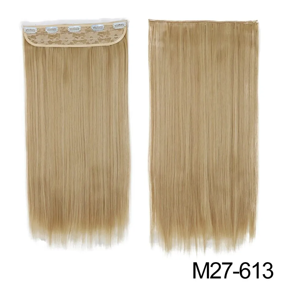 Hairstar 24' Long Straight Curly One Piece 5 Clips Clip-In Hair Extensions Synthetic Hairpieces for Woman — image 8