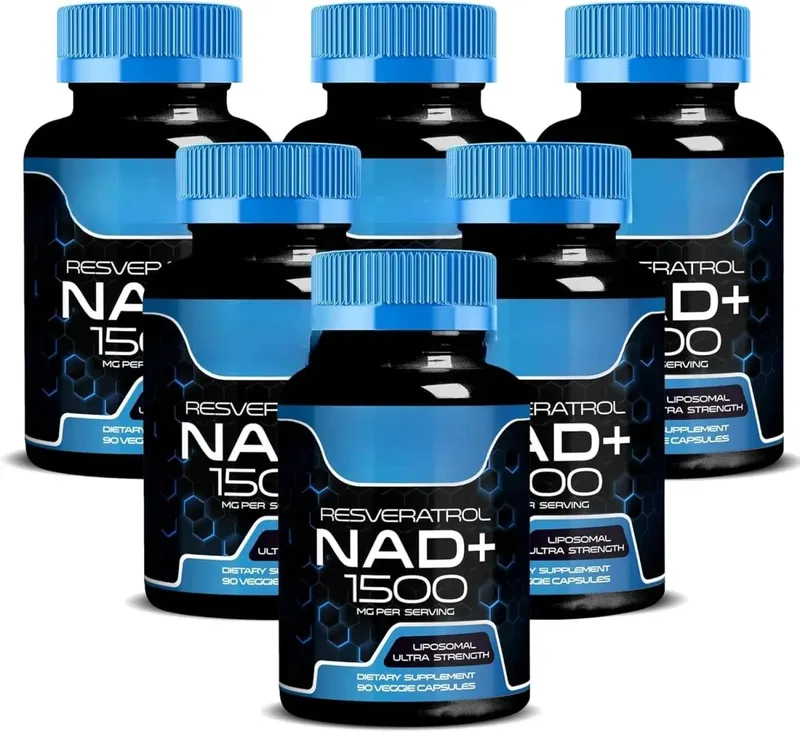 NAD+ kapslar med Resveratrol örtantioxidanttillskott Stöd för cellhälsa Energi och anti-åldrande för kvinnor män 90 delar — image 10