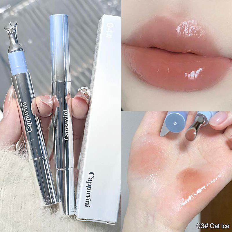 Mirror Watery Essence Lip Gloss Long-Lasting Non-sticky Plumping Liquid Lipstick Jelly Lip Glaze Makeup Moisturizing Lips Tint