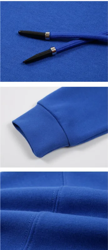 Fashion 9 Colors High-Quality Pullovers Custom Logo Printed Personal Group Brand Embroidery Men and Women 100% Cotton Hoodies — image 5