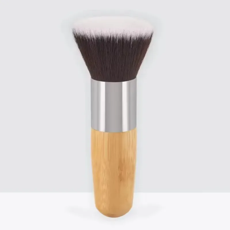 Bamboo Handle Foundation Brush Loose Powder Makeup Borstar Blush Contour Liquid Foundation Cream Professionell ansiktsskönhetsverktyg