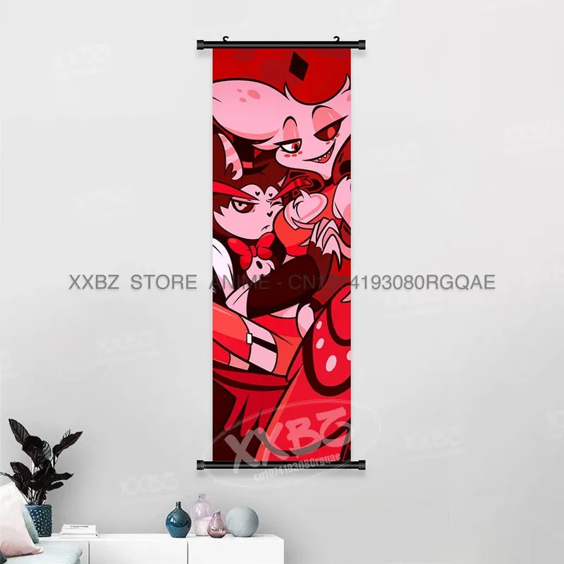 Simple Black Comedy Hazbin Hotel Home Decoration Hanging Painting Cartoon Wall Artwork Scrolls Picture Room Canvas Print Posters — image 39