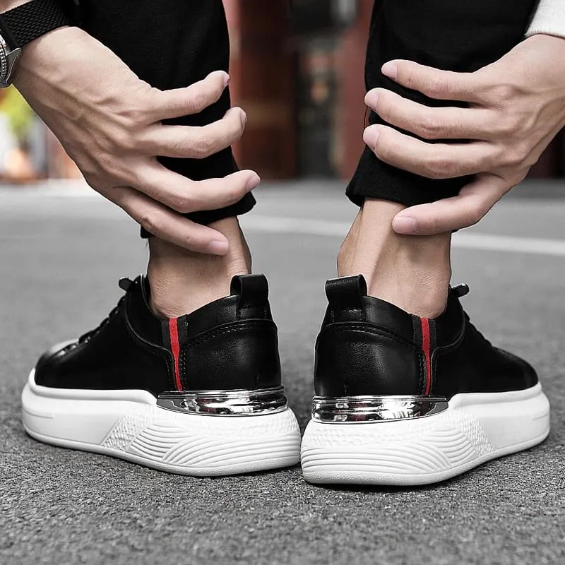 5001 Man White Sneakers Men Elevator Height Increase Insole 6cm Sports Plus Size 37-43 — image 5