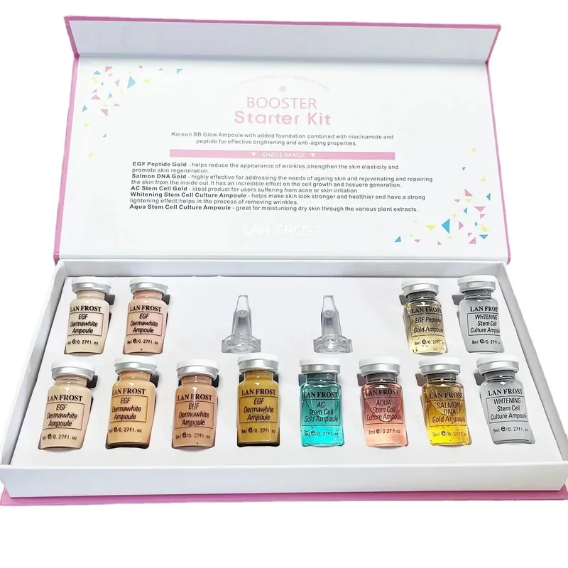 BB Cream Glow Face Skin Care Serum Essence Ampoule Foundation Hyaluronic Acid Peptide Moisturizing Skin Rejuvenation Care Kit — image 1