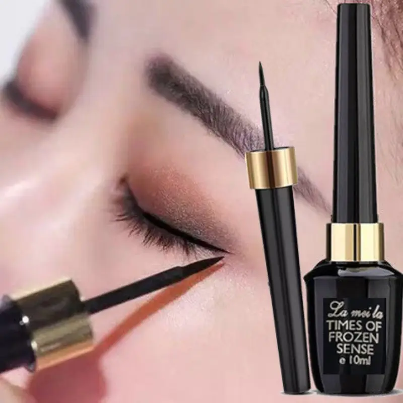 Black Liquid Eyeliner Ultra Fine Natural Smooth Eyeliner Lasting Waterproof Quick Dry Non-Smudging Eye Durable Makeup Cosmetics