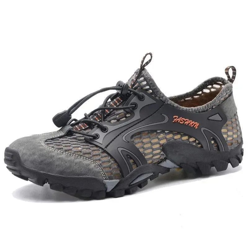 Men Sneakers Summer Wading Mesh Shoes Comfortable Slip on Outdoor Hiking Shoes Zapatos Hombre Casual Climbing Trekking Footwear — image 12