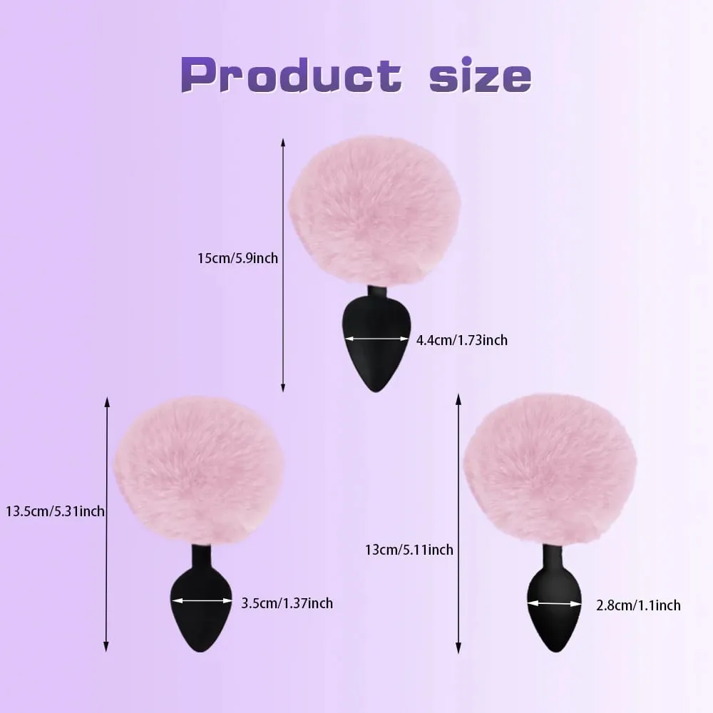 Anal Plug Rabbit Tail Bdsm Role Play Silicone Prostate Massager Butt Plug Silicone Bunny Tail Sex Toys for Women Men Gay — image 2