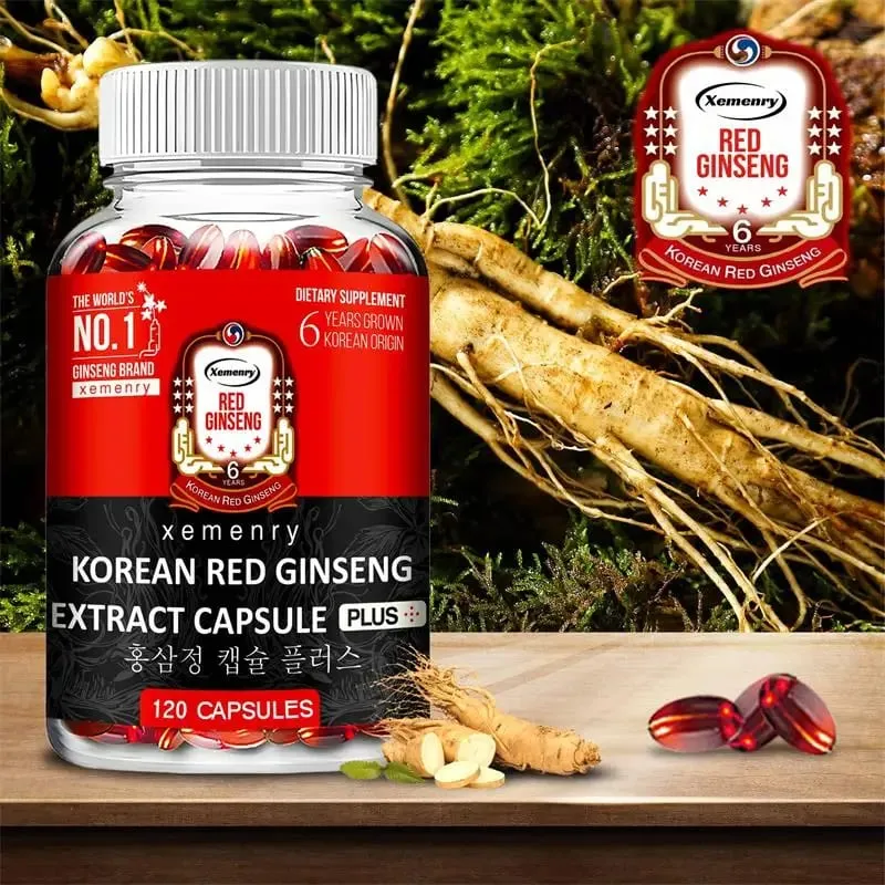 Korean Red Ginseng Supplement - Supports Overall Health Boosts Energy Production Relieves Stress and Strengthens ImmunitySupp — image 1
