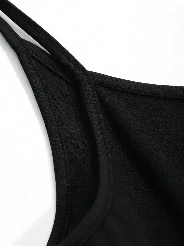 Women Backless Cami Crop Top Summer Solid Color Casual Sleeveless Top Streetwear Y2K Clothes — image 6