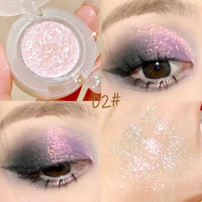 1 Pcs Monochrome High Gloss Waterproof Eye Shadow Peachy Pink Long Lasting Silky Easy To Color Diamond Shiny Eye Shadow Cosmetic — image 8