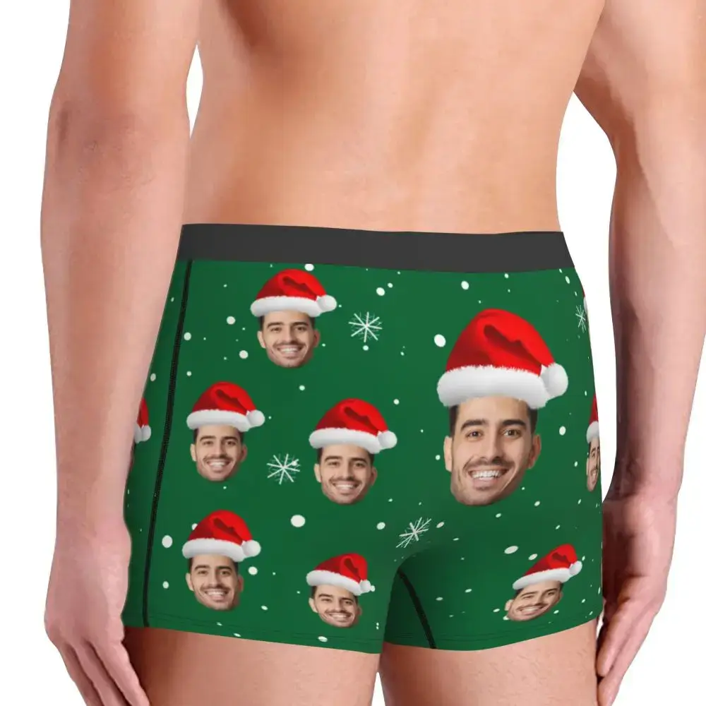 Christmas Gift Custom Face Boxers Men Gift Personalized Photo Underwear Design Birthday Boxer Briefs for Boyfriend Husband — image 2