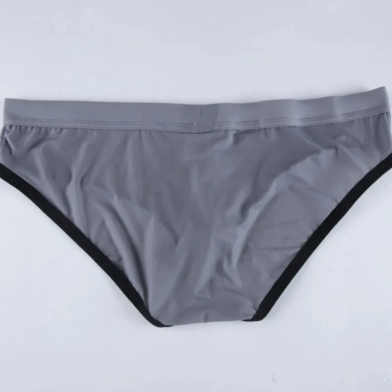 Men's Erotic Briefs Elephant Nose Open Sheath Bikini Gay Sexy Thin Ice Silk Penis Bulge Separate Elastic Quick Dry Sports Tangas — image 23
