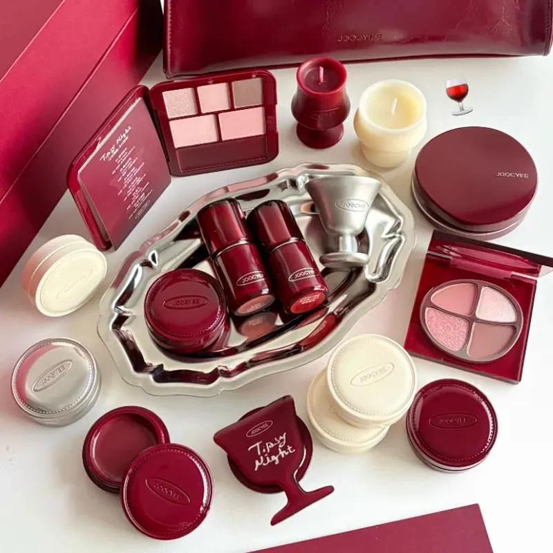 Limited Edition Makeup Gift Set Includes Lip Glaze Blush & Eyeshadow Palette Complete Face Makeup Kit with Cosmetic Bag — image 1