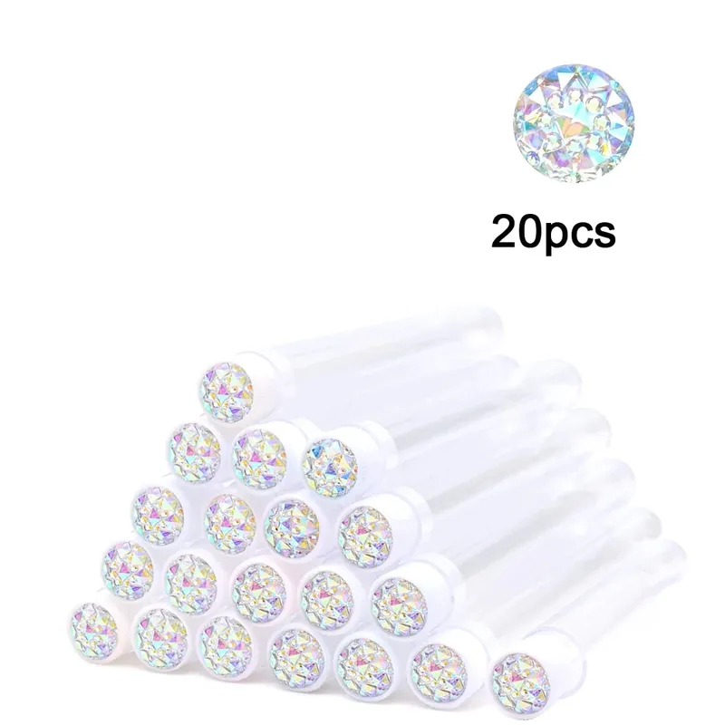 20Pcs Eyelash Brush Tubes With Crystal Lash Mascara Wands Eyebrow Comb Spoolies Container Lash Brush Applicators Makeup Tools — image 10