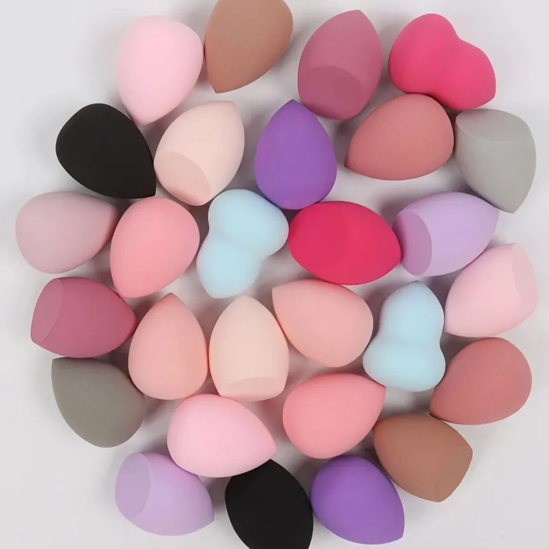 12 pieces latex free hydrophilic polyurethane beauty sponge set multi-color makeup mixing sponge suitable for liquid and cream — image 1
