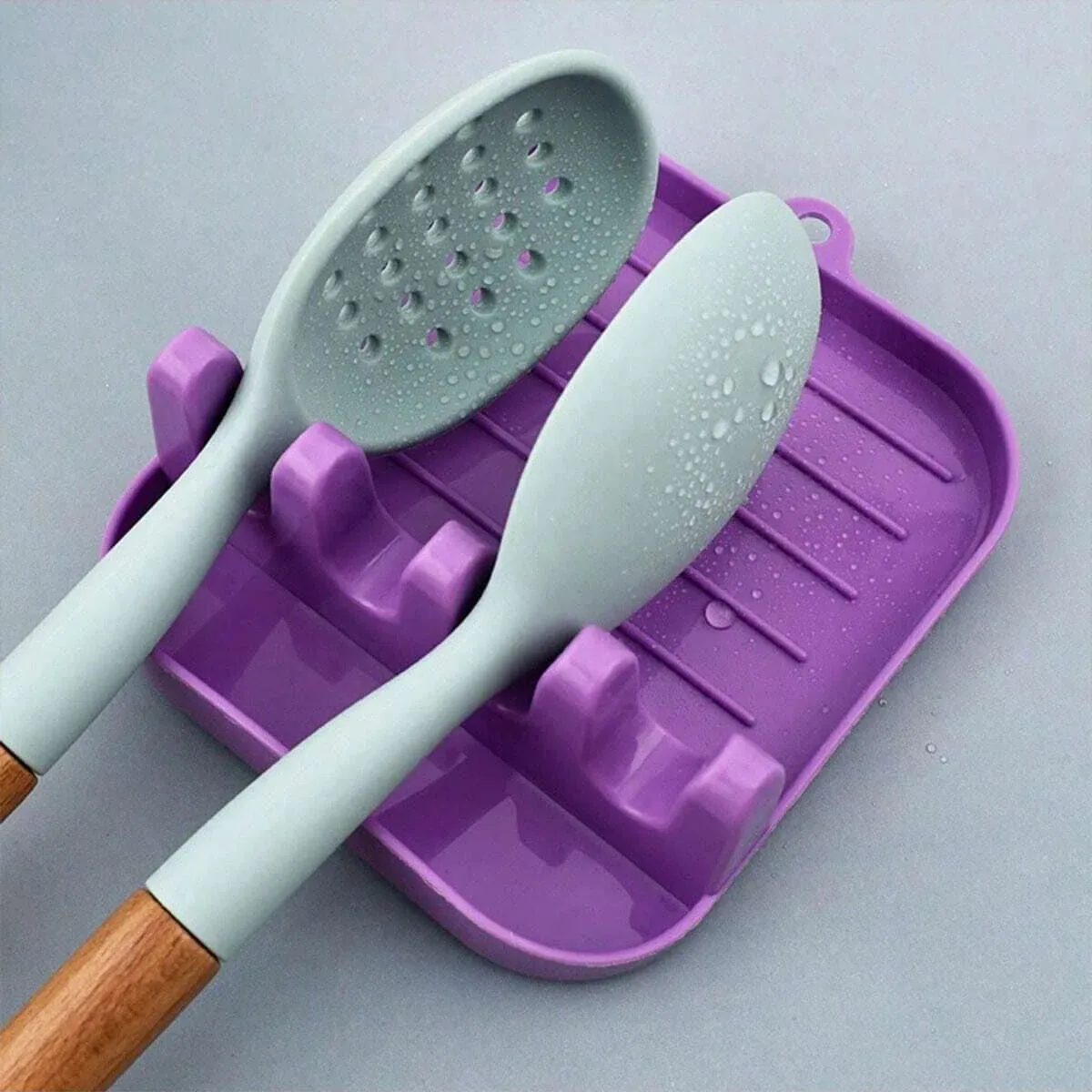 1pc Household Multifunctional Spatula Rack Kitchen Shovel Spoon Storage Rack Sitting Cutting Board Spatula Pot Cover Shelf — image 2