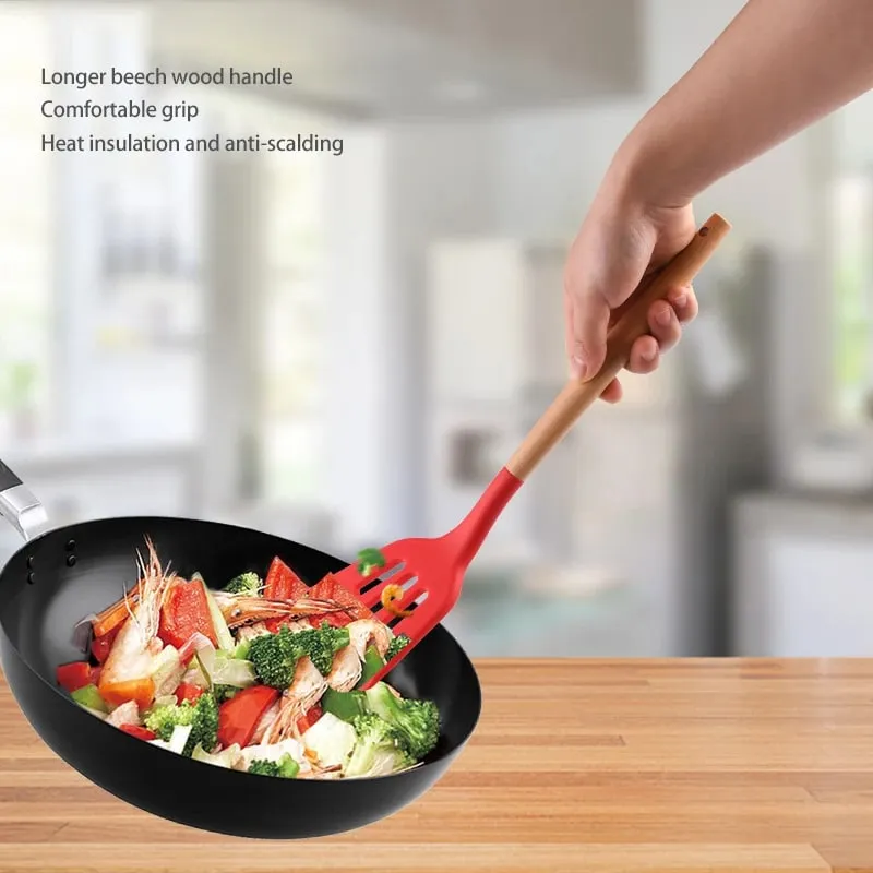 Silicone Turners Gadgets Spatula Egg Fish Frying Pan Scoop Fried Shovel Slotted Turners Kitchen Tools Cooking Utensils Kitchen a — image 2