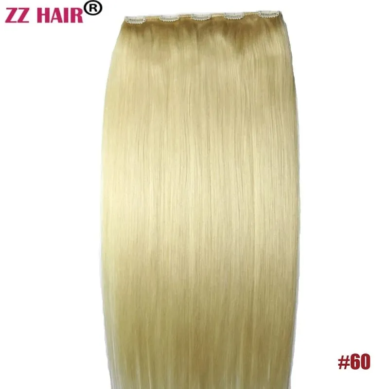 100% Brazilian Human Remy Hair Extensions 16"-26" 5 Clips 1pcs Set No-lace 100g-200g Clips In One Piece Natural Straight
