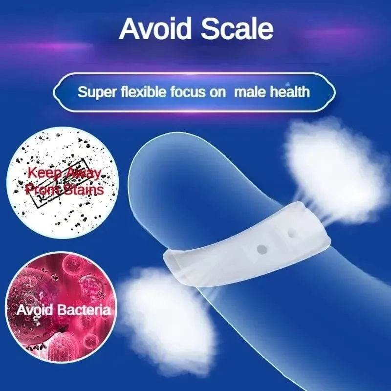 Cock Ring Penis Foreskin Ring Reusable Penis Extender Sleeve Male Chastity Cage Delayed Ejaculation Sex Toys For Men Couples